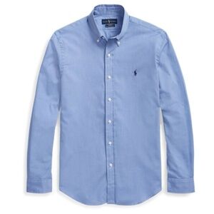 Polo by Ralph Lauren Light Blue Slim Fit Stretch Poplin Shirt